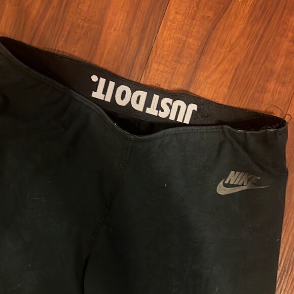 Just Do It Small Black Leggings - Workout Leggings - Size Small - Picture 2 of 4
